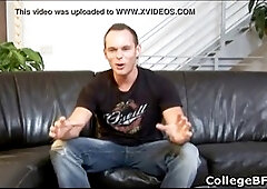 Twink young college man, young uncut, co-ed