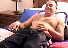 Beating off, straight older, fag