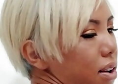 Beautiful shemale gets wet in the shower and jerks off