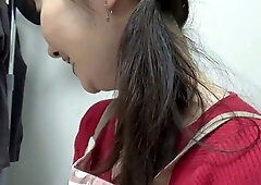 Amateur Asian College Teen Gives Blowjob