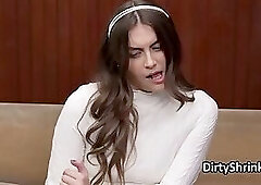 Jacket Sniffing Hottie Gets Fucked by Therapy Doctors Hard Dick