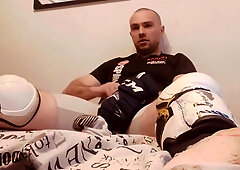 Wank In Hockey Shinpads Soccer Cleats And Hockey Gloves