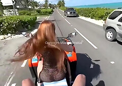 Amateur hot babe outdoor POV sex