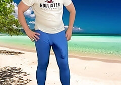 Really lucas hands-free Cums on Beach