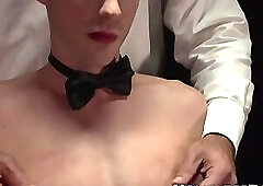 Cole Blue's gaping hole fingered by suited daddy Felix Kamp