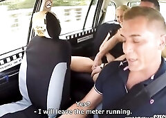 Czech honeys get drilled in TAXI! They have no idea cameras watch anything. This taxi not at any time drove a woman for free, it is gas or booty. 1St 