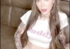 Asian babe in sexy lingerie pleases herself with sex toys