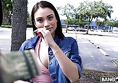 Amazing hottie with sexy bum Liv Wild gets properly fucked doggy in the van