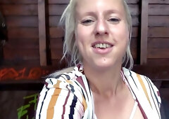 Real German lady POV fucked outdoor by sex date