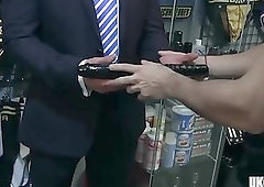 Big dick gay dildo and cumshot