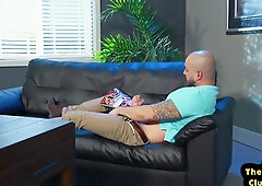 THE GOING KNUCKLE DEEP BAR - Hairyass inked teddy assfisted by deep throated BEAU