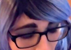 BBC cums in mouth of white sissy fag 2