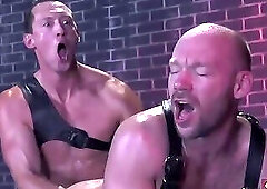 Tanned have sex with big cock stranger