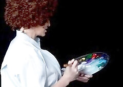 Large Bazookas mother I'd like to fuck Ryan Keely Cosplay As Bob Ross Gets Slutty During Painting Tutorial