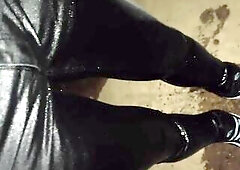 Pissing Slender Jeans and Brand Recent Vans Sk8 Sneakers