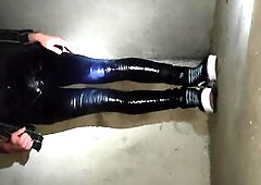 Rewetting My Slim Jeans And Vans In Parking Lot