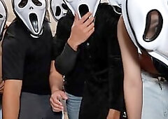 Gang-Fuck of a hotwife with 7 boyz