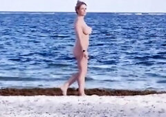 POV: Sexy Naked Blond On Beach Sees My Dick And Can't Resist