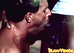 Vintage gay Marty King is in pig mode during this group sex scene