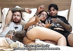 My boyfriend is careless and leaves me alone with his superlatively good ally. I didn't await us to end up having sex in the bedroom.