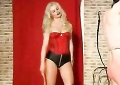 Thrall gets whipped and caned by the hawt mistresse Syonera von Styx (poor clip quality, unfortunately)