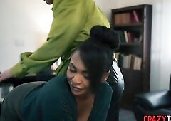 Office lesbo anal sex with nasty mother I'd like to fuck with flawless ebony large butt