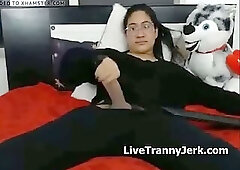 Huge penis jacking off her giant cock 7915