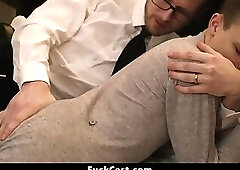 Ian Sucks His Old Man's Cock Then Goes Back To His Game With His Ass In The Air
