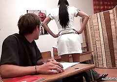 French teacher mother i'd like to fuck hard sodomized and facialized by student