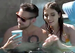 Gender 6 brings u Trans Pool Party! A entire recent poolside experience! Korra Del Rio, Khloe Kay, Aubrey Kate and, Shiri Allwood banged by pool!