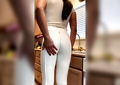 Lalin girl and her shinny pvc leggings