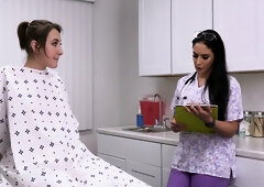 Curious patient gets intimate during a private doctor's exam