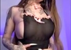 Hawt blond hair Adrianna Savu demonstrates off her heavy tits and incredible booty - 1st