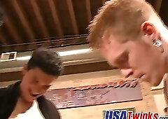 Horny twink dudes gets naughty with this painters ass