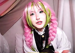 Mitsuri Cosplay  Cute Asian Slut Rough Fucked by Big Dick & Creampie