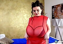 Demmy Blaze's Oily Boob Rubdown: A Pornstar's Solo Adventure