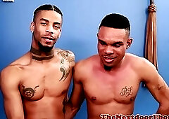 Athletic ebony getting anally ravaged