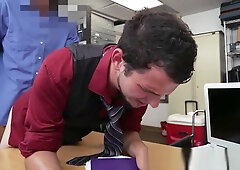 Office jock bent over desk for anal