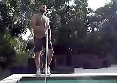 Jon Galt and Rikk York Flip-fuck Poolside