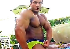 Armon Adibi Poolside Flexing and Posing For Jimmy Z