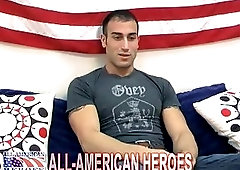 Nice Guy With Tattooed Belly Abusing Himself