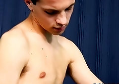 Skinny blonde twink rides a hard dick after sucking it