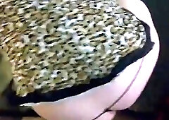 Sissy shemale whore sucks cock and opens wide for cumshot