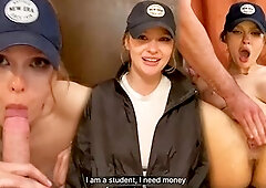 Banged the pizza hotty. This babe couldn't resist my proposal. (With subs)