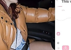 This chab masturbates me whilst I drive the car and walk outdoors