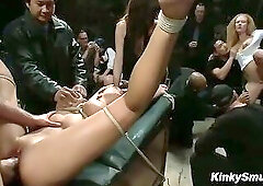 Public Disgrace Breaks Notorious Dom Nika Noire James Deen Bondage Punishment Cock