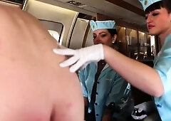 Hardcore urine fetish threesome with cock slurping skanks