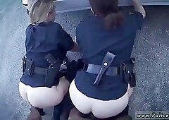 Randy police ladies are having a threesome with a handsome, black guy they have just met