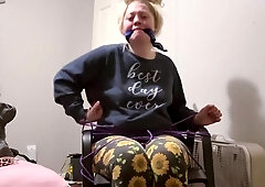 Blonde Gets Tied To Chair