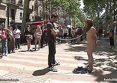 Teen gang bang fucked in public